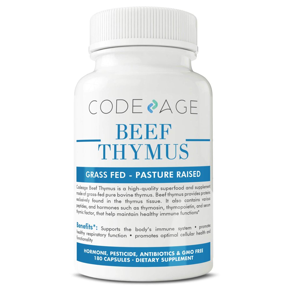 Codeage GrassFed Beef Thymus Supplement, Freeze Dried, NonDefatted