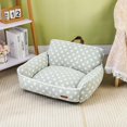 thumbnail image 1 of Cute Dot Dog Mat Soft Cat Sofa Beds Portable Dog House Kennel Warm Dog Beds for Small Medium Dogs Pet Sleeping Cushion ShopWise Round, 1 of 10