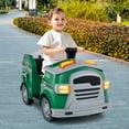 thumbnail image 2 of Costway 12V Kids Ride on Fire Truck Toddler Fire Toy Car with Shovel & Wrench Green, 2 of 10