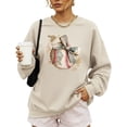 thumbnail image 5 of Ink-Printed Image Not Actual Fabric Camo Coquette Bow Baseball Sweatshirt for Women & Youth Sand Sweatshirt Adult Medium, 5 of 8