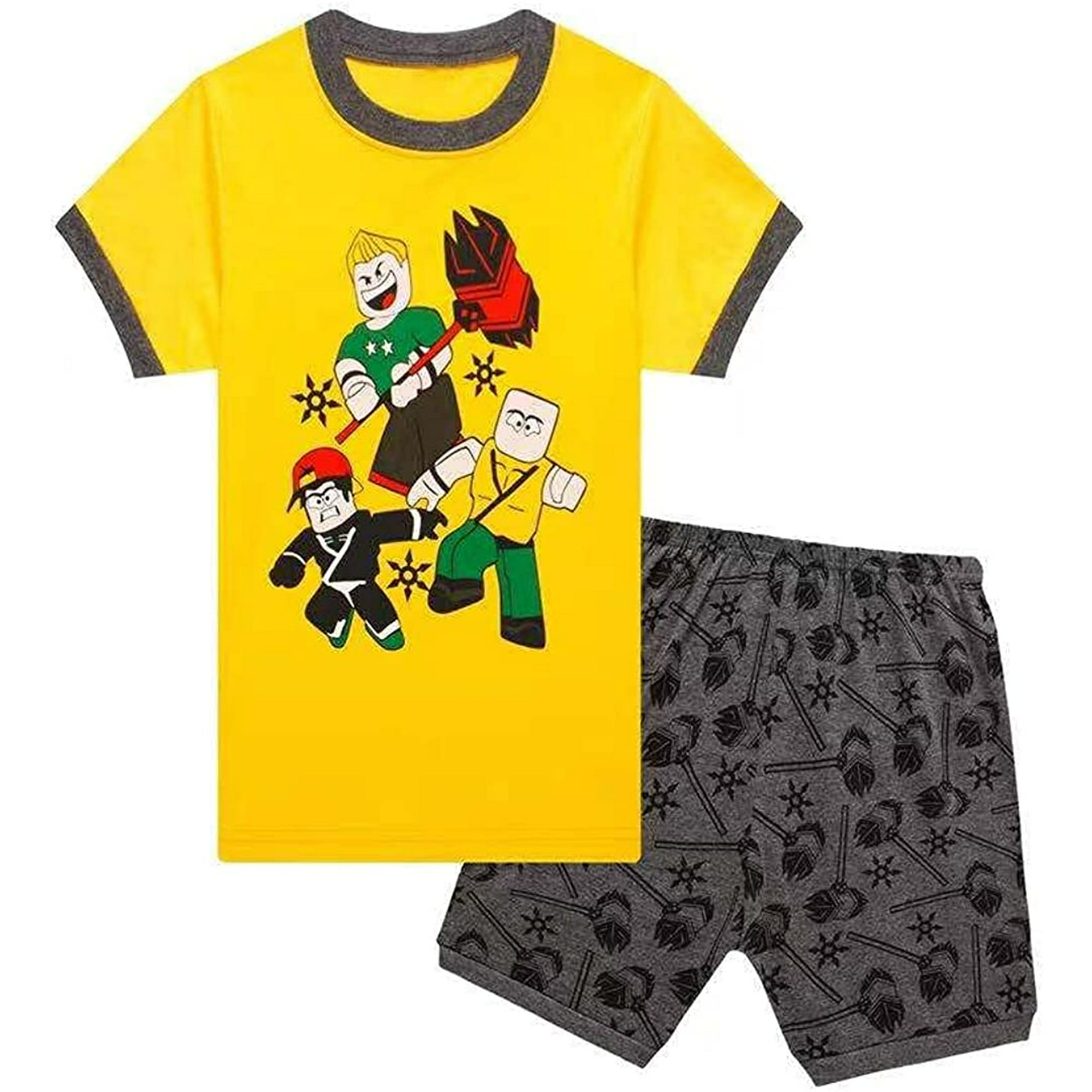 feather pie cute Boys Roblox Dinosaur Pajamas Sets Cotton Short Sleeve 2 Pieces Pjs Shirts  Pants Kids Sleepwear | Walmart Canada