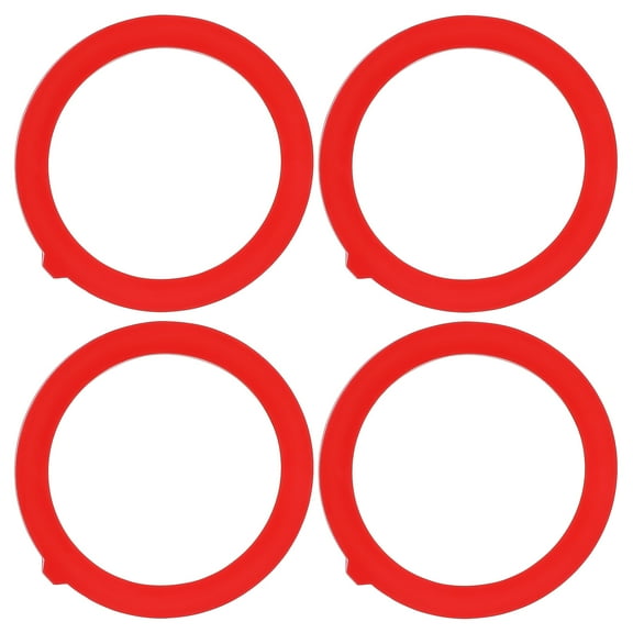 ROSENICE Toilet Gasket Ring 4Pcs Red Silicone for Residential and Commercial Use