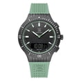thumbnail image 1 of Reloj Glock Precision para hombre con caja de acero negra y correa verde, 1 of 1