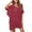 Burgundy, variant on Women's Beach Cover Up Chiffon Cover Up Dress Spring Thin Sheer Beachwear Summer Light Loose Apricot One Size