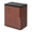Brown Red, variant on Slim Bathroom Trash Can, Modern Metal Trash Can Wastebasket with Press Top Lid, 3.1 Gallon Narrow Trash Bin with Removable Liner Bucket