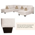thumbnail image 4 of Harper & Bright Designs 117" U Shape Modern Sectional Sofa Set Large Size Linen Modular Sectional with Chaise Lounge for Living Room, Beige, 4 of 15