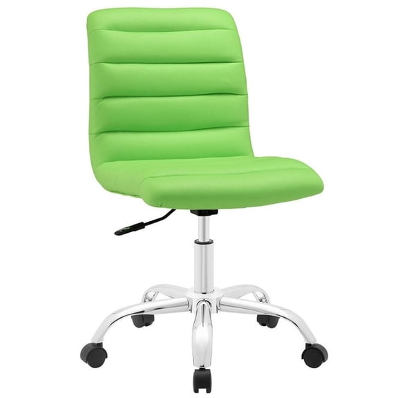 Hawthorne Collection Mid Back Armless Swivel Office Chair in Bright Green