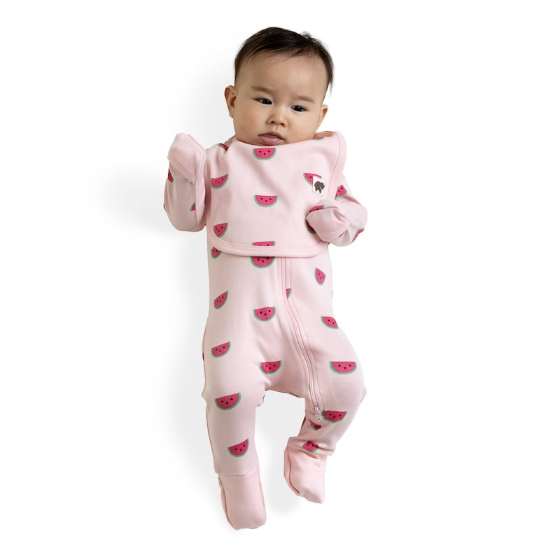 M+A by Monica + Andy Organic Cotton One Piece Coverall and Bib Set, Sizes Newborn - 18-24 Months