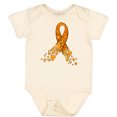 thumbnail image 3 of Inktastic Leukemia Awareness with Orange Ribbon Made of Hearts Boys or Girls Baby Bodysuit, 3 of 5