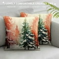 thumbnail image 3 of Creowell Watercolor Christmas Tree Pillow Covers - Red Green Xmas Pine Trees Decorative Pillow Cases for Winter Holiday Indoor Home Decor Couch Sofa Bed, 3 of 5