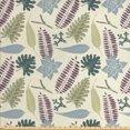 thumbnail image 1 of Leaves Fabric by the Yard Upholstery, Vintage Style Foliage Design Hand Drawn Botany Theme Blossoming Boho Nature Motifs, Decorative Fabric for DIY and Home Accents, Multicolor by Ambesonne, 1 of 4