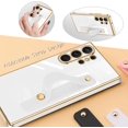 thumbnail image 2 of Compatible with Samsung Galaxy S23 Utral 5G Cell Phone Case with Grip Finger Hand Phone Holder Tablet Phone Strap Shockproof Protective Bumper Case-White, 2 of 7