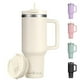 thumbnail image 1 of Vaso Labulabla de 1,2 L con mango de acero inoxidable, color beige, 1 of 6
