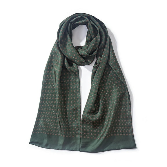 Geometric Pattern Long Silk Scarf