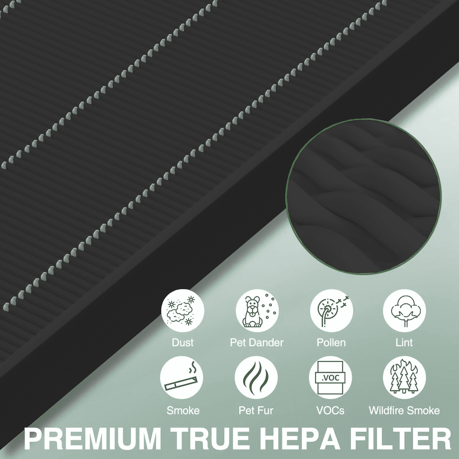 115115 HEPA Smoke Remover Replacement Filter A for Winix Plasmawave Air Purifier C535 5300 5300-2 6300 6300-2 P300 AM90 C909 9800,2 x True HEPA Size 21 Filters + 8 x Carbon Pre-Filters