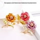 thumbnail image 4 of Sonducket Broche de flor para mujer, alfiler de aleación, broches de moda para abrigo, adornos, joyería, fiesta de citas, joyería para regalo Ropa, zapatos y accesorios Miscelánea Amarillo Sonducket AP015284-01, 4 of 6