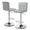 Gray, variant on NNYYS Adjustable Bar Stools Set of 2 PU Leather Swivel Counter Height Modern Square Island Barstool with Back for Kitchen Counter Chairs,Beige