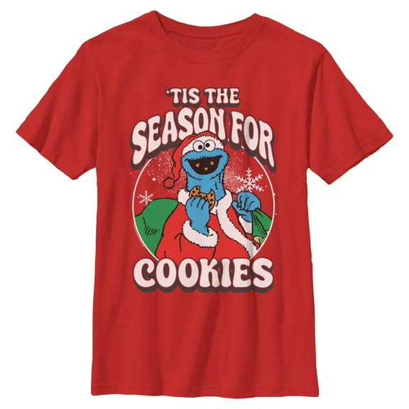 Boys Sesame Street Tis The Season For Cookies T Shirt