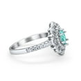 thumbnail image 2 of Art Deco Marquise Wedding Ring Simulated Paraiba CZ 925 Sterling Silver Size 5, 2 of 4