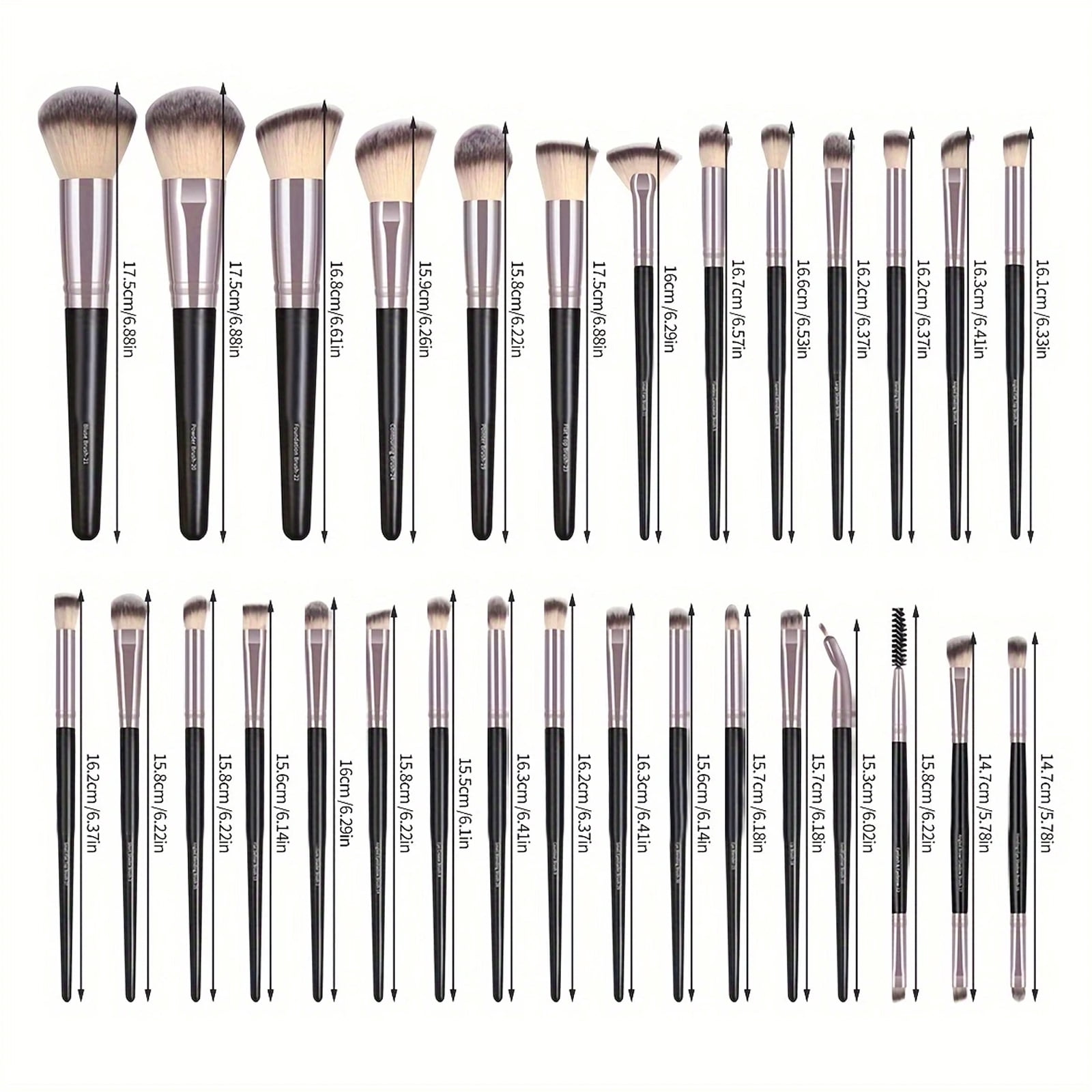 BYXAS Makeup Brush Set, 48 Pcs Makeup Tool Set Premium Synthetic Foundation Powder Concealers Eye Shadows Blush Makeup Brushes Kit with Makeup Sponge, Powder Puffs for Beginner & Professional
