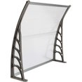 thumbnail image 4 of 40" x 40" Door Window Awning Polycarbonate Cover Front Door Outdoor Patio Awning Canopy UV Rain Snow Protection Hollow Sheet (Fusion), 4 of 7