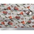 thumbnail image 3 of Soimoi Gray Heavy Satin Fabric Barn & Pet Animals Farm Fabric Prints By Yard 56 Inch Wide, 3 of 3