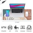 thumbnail image 5 of Long Mouse Pads for Desk,Brown Boho Abstract and Plant Pattern Desk Mats on Top Of Desks, Desk Mouse Pad Extra Large with 3mm Non-Slip Base and Stitched Edge for Gaming,Office,Work,Home 31.5"x11.8", 5 of 6