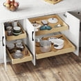 thumbnail image 3 of Couver Wood Pull-Out Drawer Shelf for Cabinets, Slide Out Storage Organizer for Kitchen, Pantry, Bathroom (W)24 x (D)21, 3 of 6