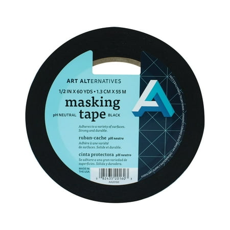 UPC: 0082435201603 | Art Alternatives pH Neutral Black Masking Tape 1/2 x 60 yds.