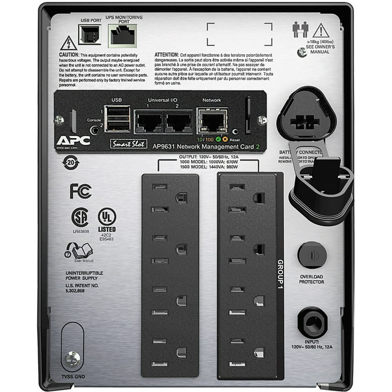 APC Smart-UPS 1500 LCD - UPS - 1 kW - 1440 VA - with APC UPS Network  Management Card 