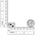 thumbnail image 6 of Gem Stone King 925 Silver and 10K Yellow Gold Black Onyx and White Created Sapphire and Lab Grown Diamond Engagement Ring for Women | 0.84 Cttw | Round 4MM | December Birthstone | Size 5, 6 of 6