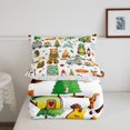 thumbnail image 5 of Catabedysis Cartoon Camping Twin Comforter Sets For Girls,Wildlife Camper Pattern Bedding Set,Multicolor,Colorful Stars Reversible,2 Pieces,1 Comforter and 1 Pillowcase, 5 of 7