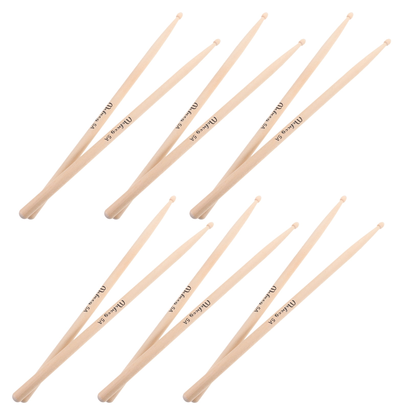 WHAMVOX Maple Wood Drum Sticks for Drummer with Smooth Surface and Durable Design 5A 12 Pieces