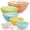 Multi-color, variant on Vesteel 6Pcs Mixing Bowl Set with Lids, Plastic Nesting Bowls for Mixing, Storage, Kitchen Prepping, Serving Food, Microwave & Dishwasher Safe - Multi-color