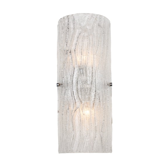 Varaluz - Brilliance - 2 Light Bath Wall Sconce - Chrome Finish - Bright Ice Glass