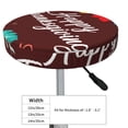 thumbnail image 4 of Fotbe Happy Thanksgiving Stool Covers Round,Waterproof Round Bar Stool Covers Bar Chair Covers Washable Stool Cushion Slipcover for 12-14 Inch Chair-12 inch, 4 of 7