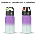 thumbnail image 6 of BJPKPK Water Bottle with Straw Lid, 15 oz Insulated Water Bottle, Stainless Steel Metal Water Bottles, Reusable Leak Proof BPA Free Thermos, Flask, Cups, Lavender, 6 of 7