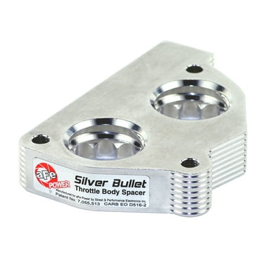 aFe POWER Silver Bullet Throttle Body Spacer, 46-34004, for GM Fits select: 1988-1995 CHEVROLET GMT-400, 1994-1995 CHEVROLET S TRUCK