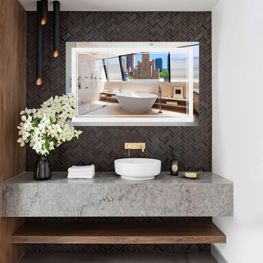 Ktaxon 36"x24" Intelligent LED Dimmable Wall Mounted Bathroom Mirror