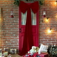 thumbnail image 6 of Extra Large Christmas Front Door Bow Decorations 27 x 78 Inch Giant Velvet Christmas Tree Topper Bow with Long Streamers Wreath Wall Decor for Home Xmas Room Holiday Porch(Burgundy), 6 of 6