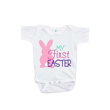 Easter Shape - Custom Party Shop Baby Girls' Novelty 1st Easter Onepiece - Pink and Purple / 0-3 Month Onepiece