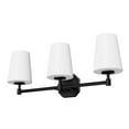 thumbnail image 2 of Hunter - Nolita 3-light Matte Black, Medium Size Vanity Light, Dimmable, Modern Style, for Bedrooms, Dining, Living Rooms - 48055, 2 of 6