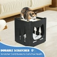 thumbnail image 4 of Gumihue Modern Covered Large Indoor Cat House with Scratch Pad, 4 of 9