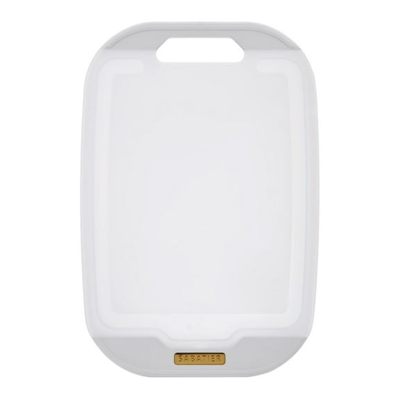 Sabatier Poly Cutting Board with Non Slip Edges, 12 inch x 18 inch, White