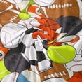 thumbnail image 4 of SKYSONIC Velvet Plush Throw Thermal Blanket - 4x5FT - Sports Colorful Balls Printed for Couch Bed Sofa Car, 4 of 5
