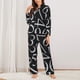 thumbnail image 2 of Balery Numbers Conjunto de Pijama con Estampado para Mujer, Conjunto de Dos Piezas con Manga Larga, Ropa de Dormir Suave con Bolsillos, Pijamas Cómodos-Large, 2 of 7