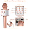 thumbnail image 5 of DAKIMOE Karaoke Microphone for Kids, Wireless Bluetooth Karaoke Microphone for Singing, Portable Handheld Mic Speaker Machine, Birthday Gifts Toys Microphone for Girls Boys Adults All Age, Rose Gold, 5 of 6