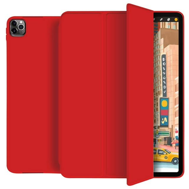 Magnetic Case for iPad Pro 11 2020, Ultra Slim Smart Magnetic Back,Trifold Stand Protective Cover with Auto Wake/Sleep for 2020 iPad Pro 11 inch(Red)