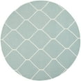 thumbnail image 6 of SAFAVIEH Dhurrie Solomon Geometric Moroccan Wool Area Rug, Light Blue/Ivory, 2'6" x 4', 6 of 10