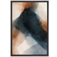 thumbnail image 6 of Framed Canvas Print Blue Abstract Wall Art Modern Decorative for Living Room Bedroom - 16"x24" BLACK, 6 of 8